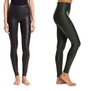 SPANX Faux Leather Leggings for Tummy Control Size S New With Tags